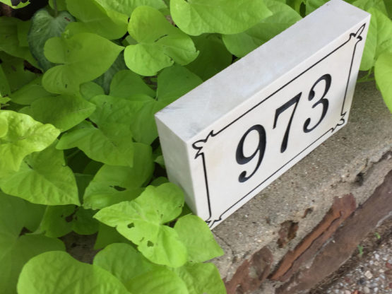 Address Stone With Fleur-De-Lis Border - Image 2